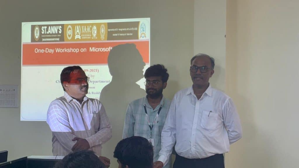 Workshop on Microsoft Power BI at St. Ann’s College of Engineering and Technology, Chirala