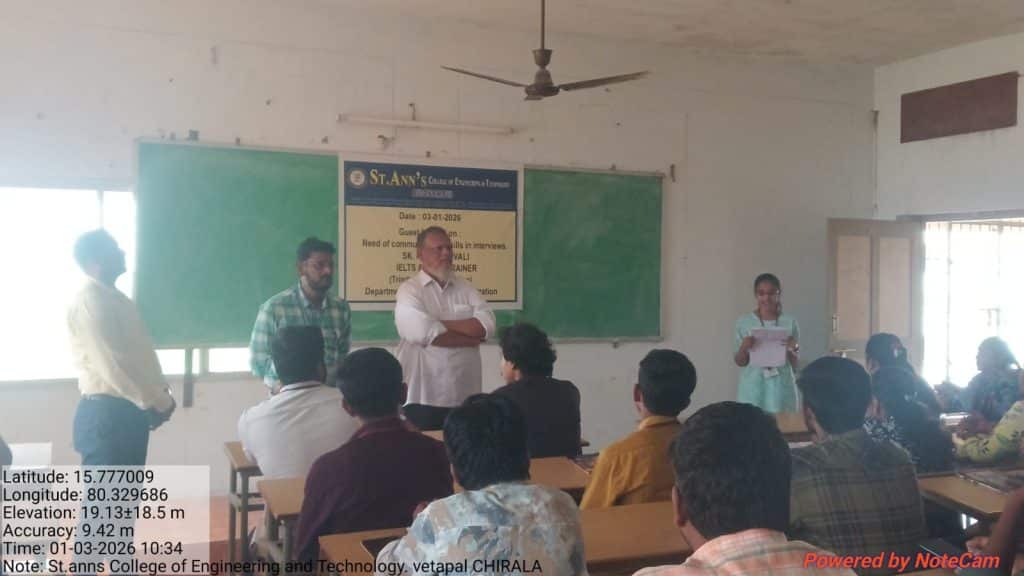 Guest Lecture on “Need for Communication Skills”